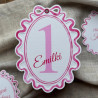 Różowe zaproszenie na roczek dla dziewczynki