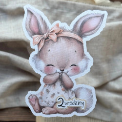 Grafika króliczka - górna część zaproszenia