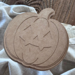 Baza kartkowa w kształcie dynie halloween z trzema wzornikami warstwowymi