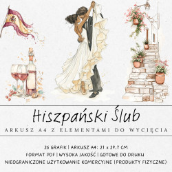 Grafika z nazwą arkusza A4 - hiszpański ślub.