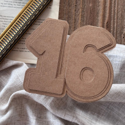 Liczba 16 – baza i wzornik na eleganckim tle.