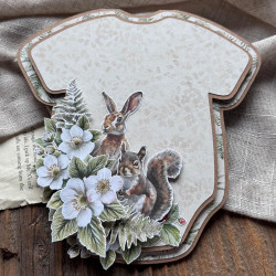 Kartka dziecięca w kształcie body niemowlęcego - na baby shower, chrzest lub roczek