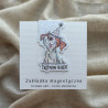Zakładka magnetyczna z folią brokatową z grafiką psa w urodzinowej czapce z tekstem "trzymam wartę!"