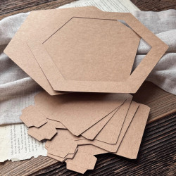 Elementy bazy do samodzielnego złożenia i ozdobienia - pudełko w kształcie heksagonu