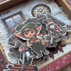 Świąteczny shadow box - personalizowana ozdoba przygotowana na zamówienie