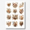 Arkusz z grafikami do wycięcia do DIY - boho bukiety