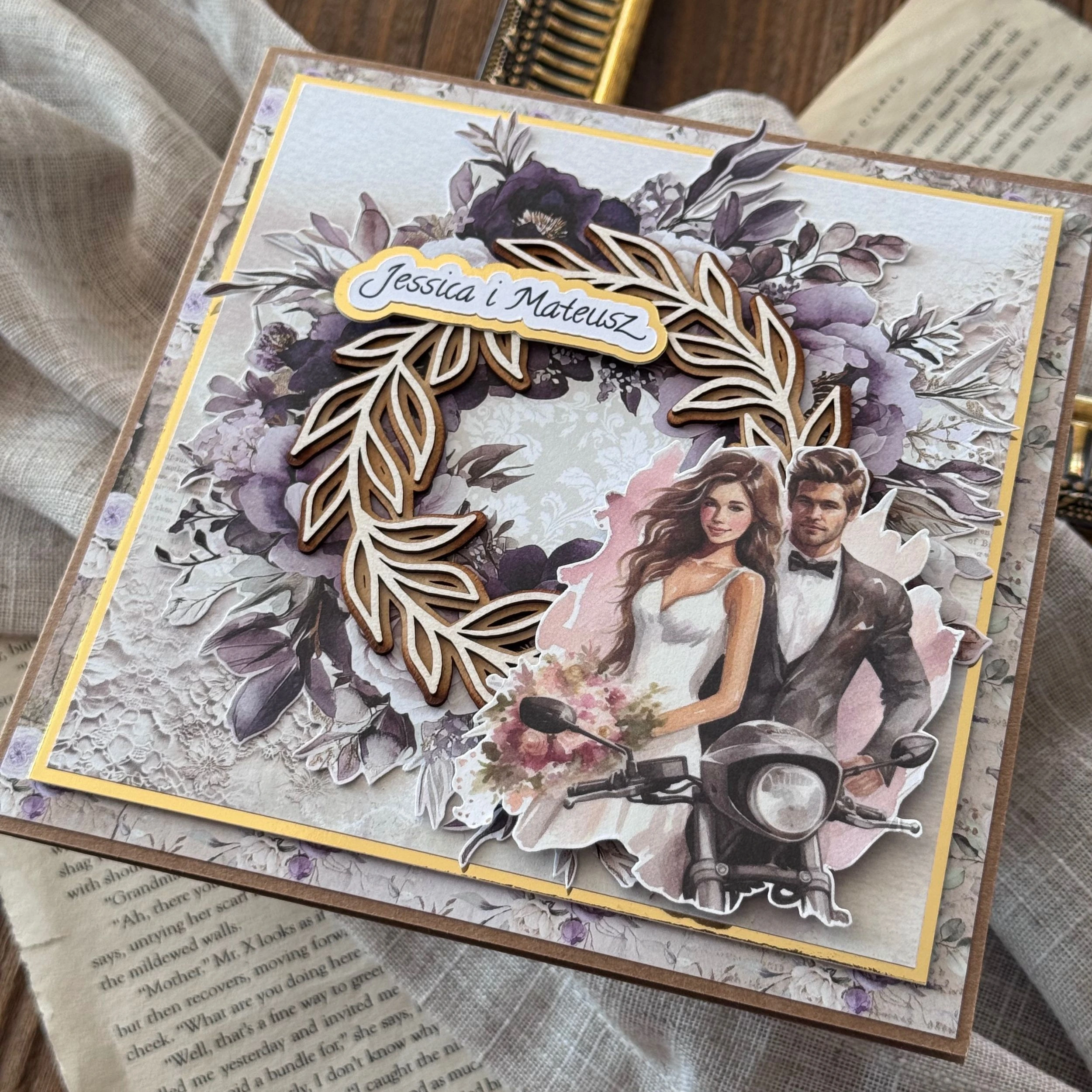 Kartka ślubna handmade